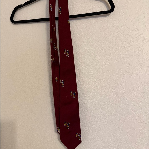 Disney Other - Disney Red Silk Tie with Subtle Pattern vintage‎ collectible